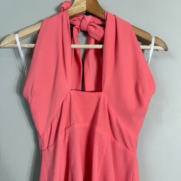 Superdown Revolve Grace Cross Front Mini Dress Women's Small Pink Halter Party - Picture 6 of 13